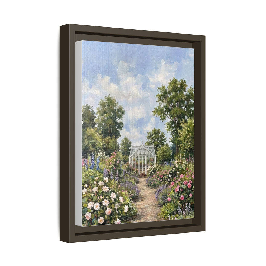 The Walled Garden - Print on Canvas with Wooden Frame