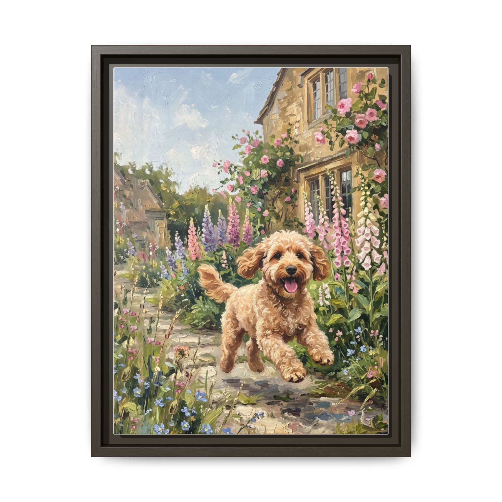 The Cockapoo - Print on Canvas with Wooden Frame