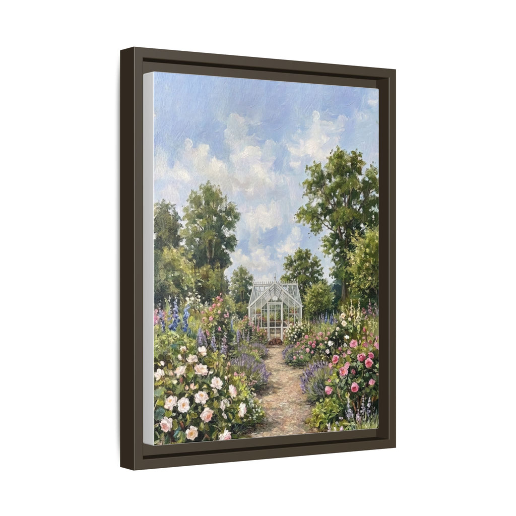 The Walled Garden - Print on Canvas with Wooden Frame