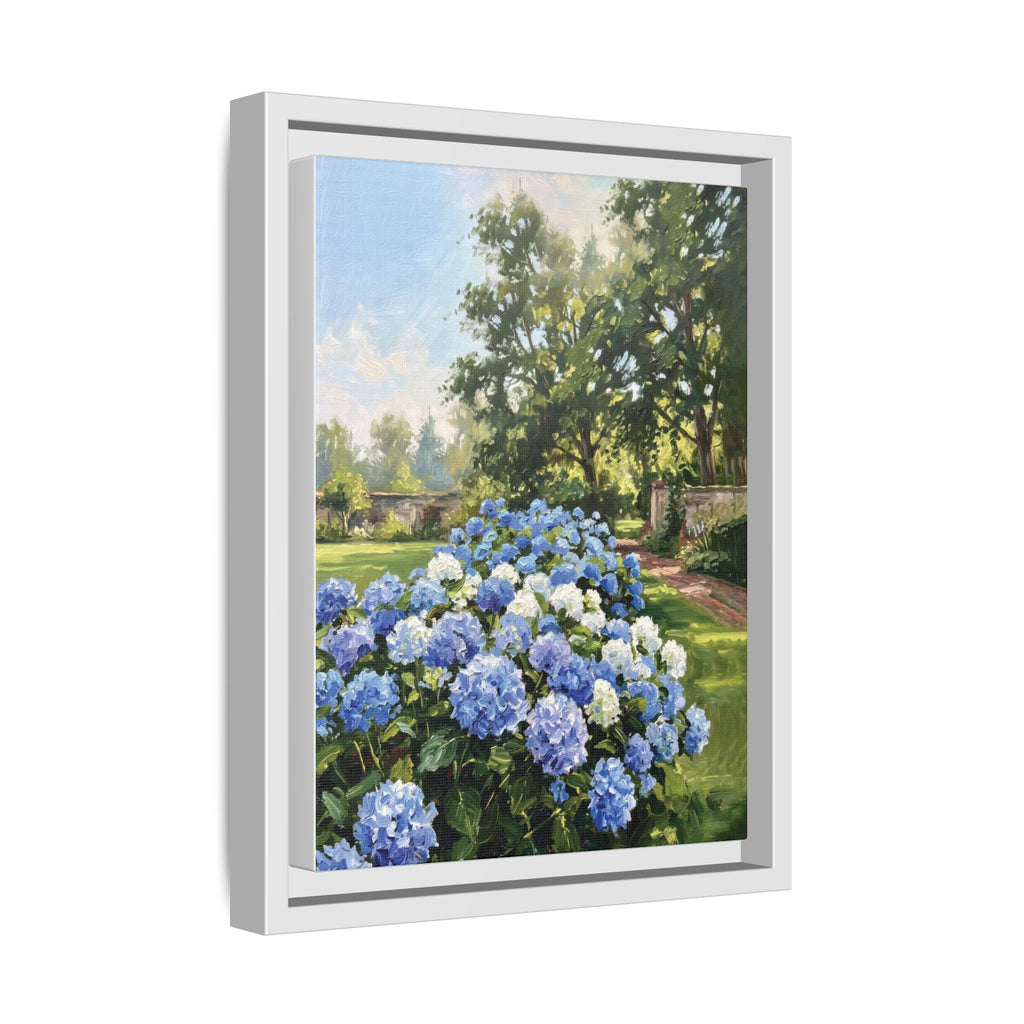 Hydrangeas - Print on Canvas with Wooden Frame