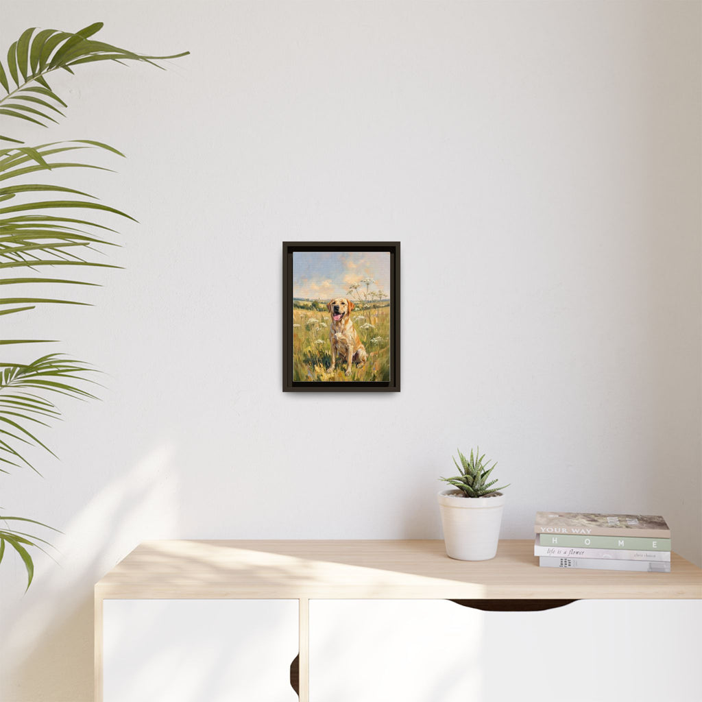 The Labrador - Print on Canvas with Wooden Frame
