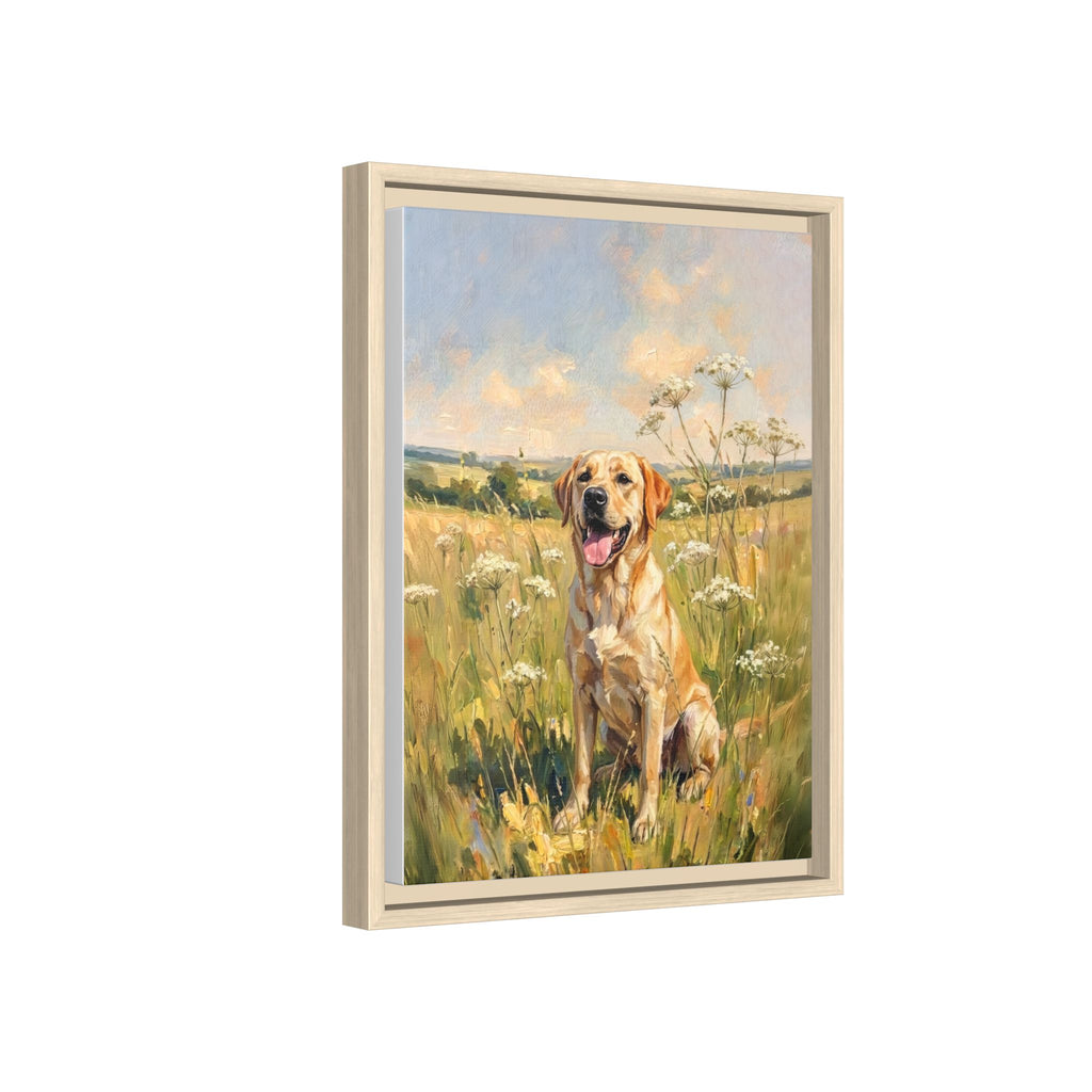 The Labrador - Print on Canvas with Wooden Frame