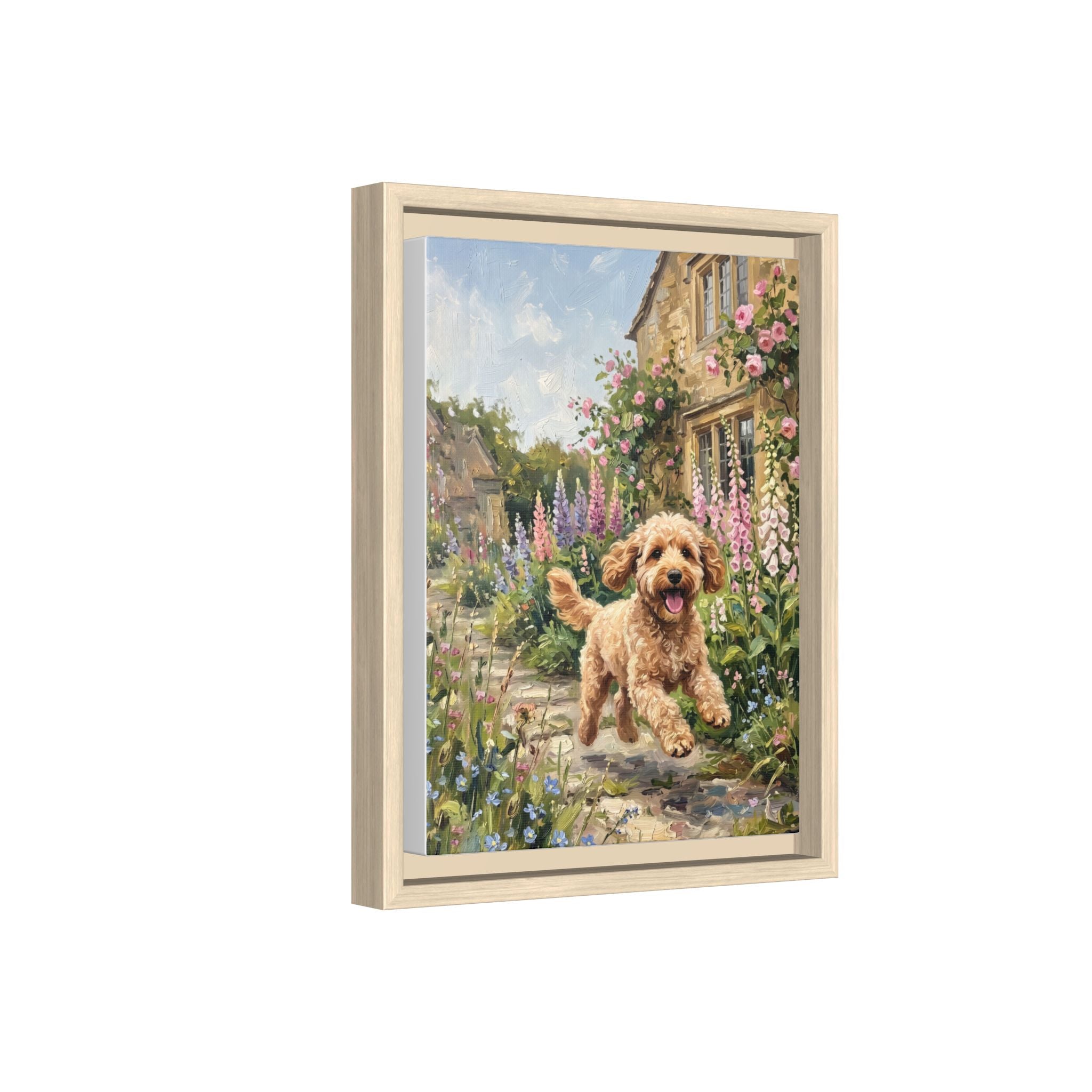 The Cockapoo - Print on Canvas with Wooden Frame