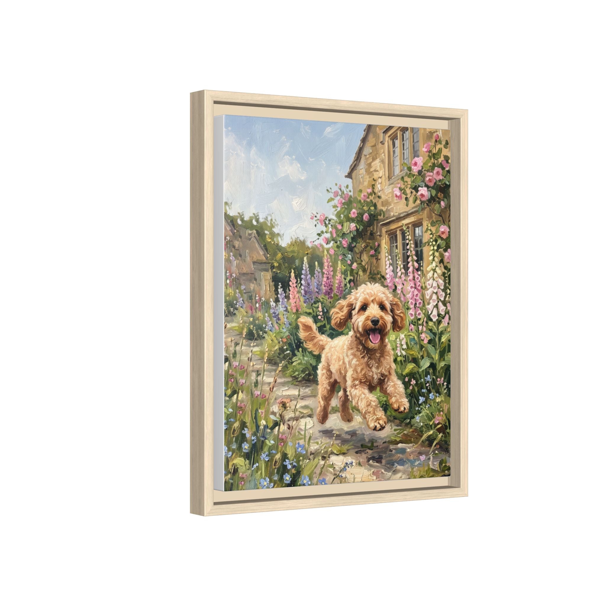 The Cockapoo - Print on Canvas with Wooden Frame