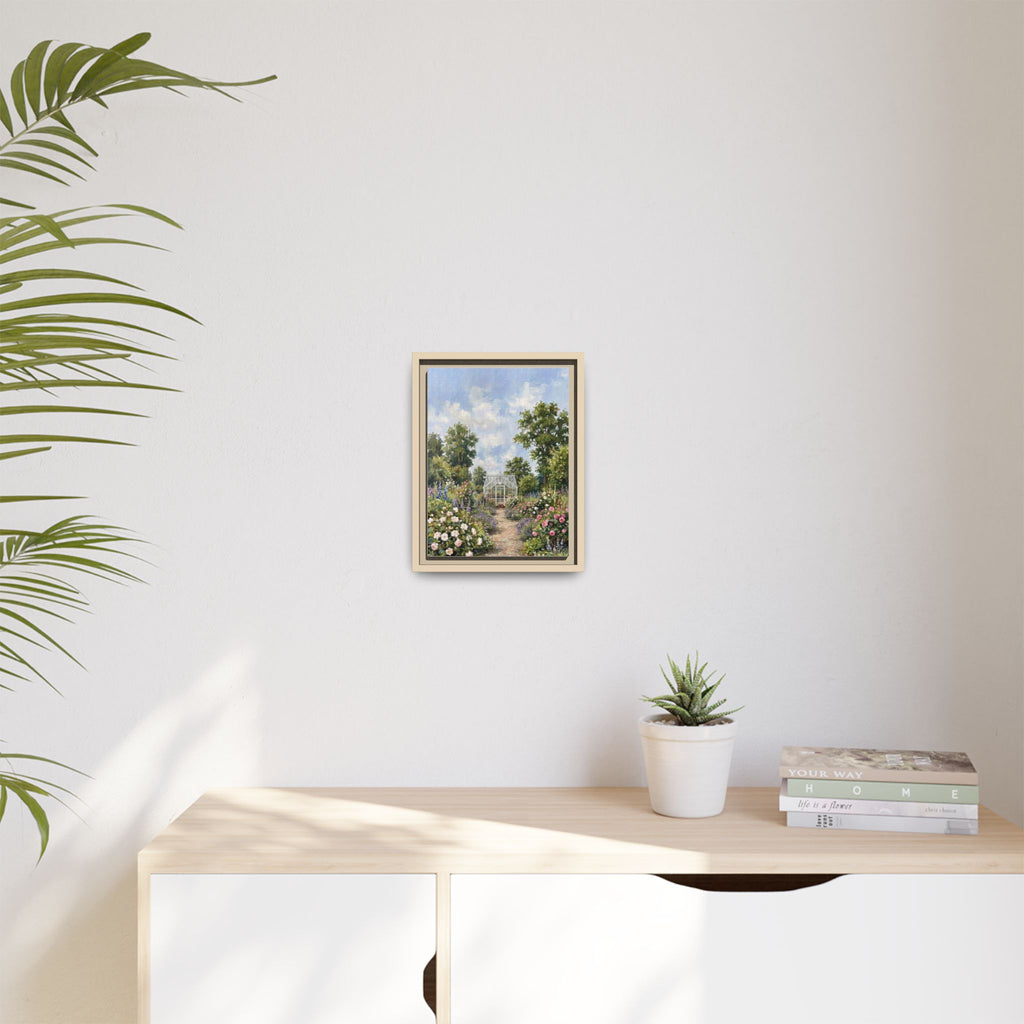 The Walled Garden - Print on Canvas with Wooden Frame
