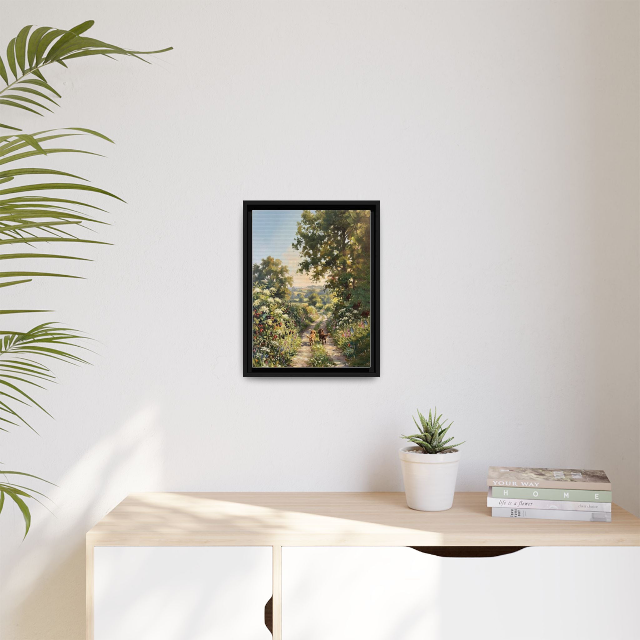 The Bramble Lane - Print on Canvas with Wooden Frame