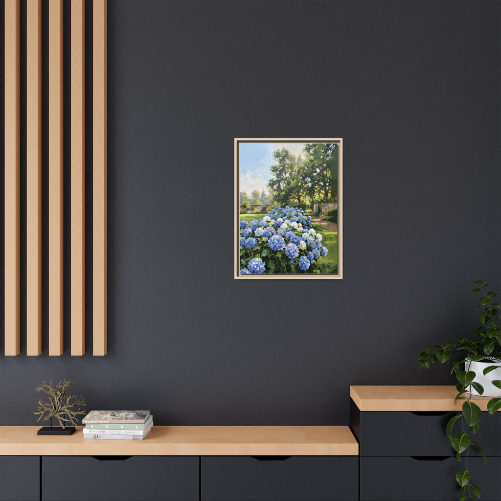 Hydrangeas - Print on Canvas with Wooden Frame
