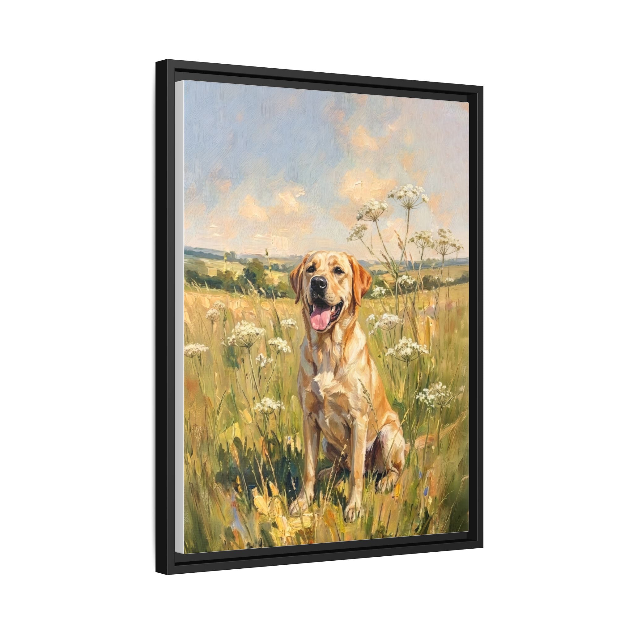 The Labrador - Print on Canvas with Wooden Frame