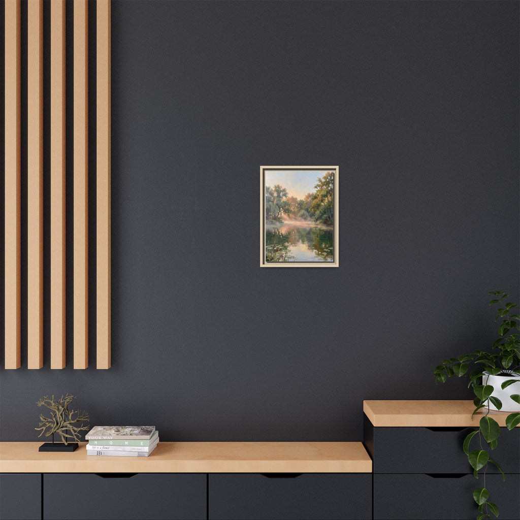 The Lily Pond - Print on Canvas with Wooden Frame
