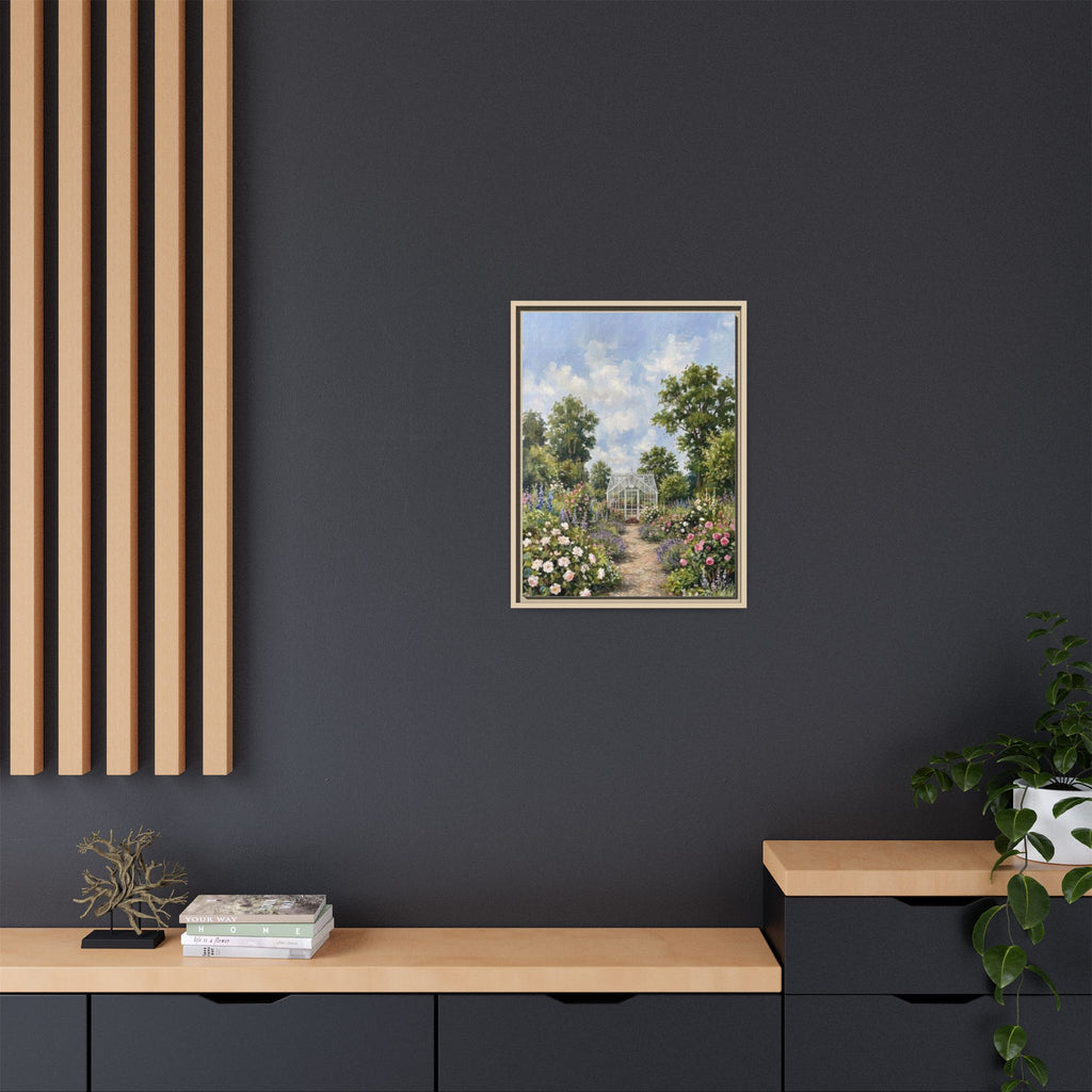 The Walled Garden - Print on Canvas with Wooden Frame