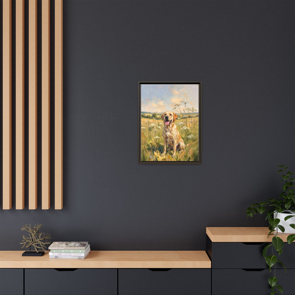 The Labrador - Print on Canvas with Wooden Frame