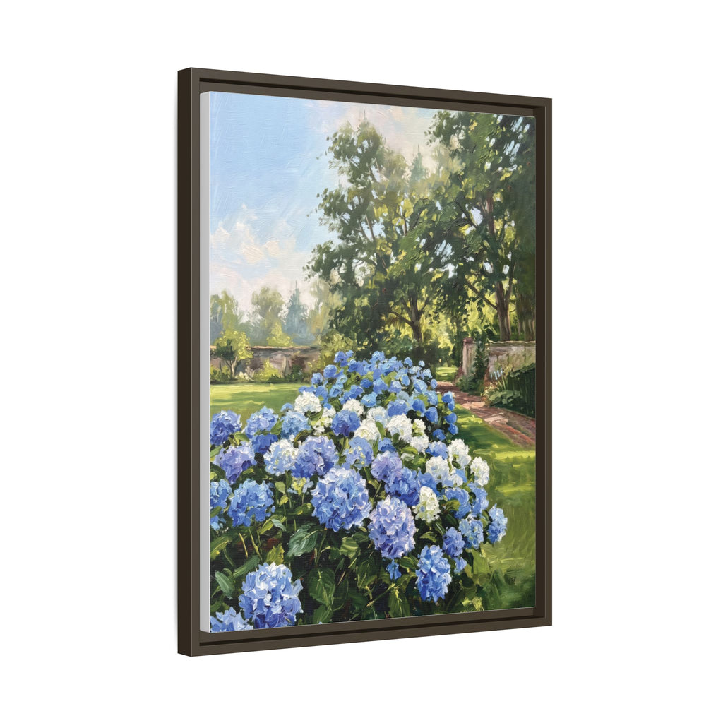 Hydrangeas - Print on Canvas with Wooden Frame