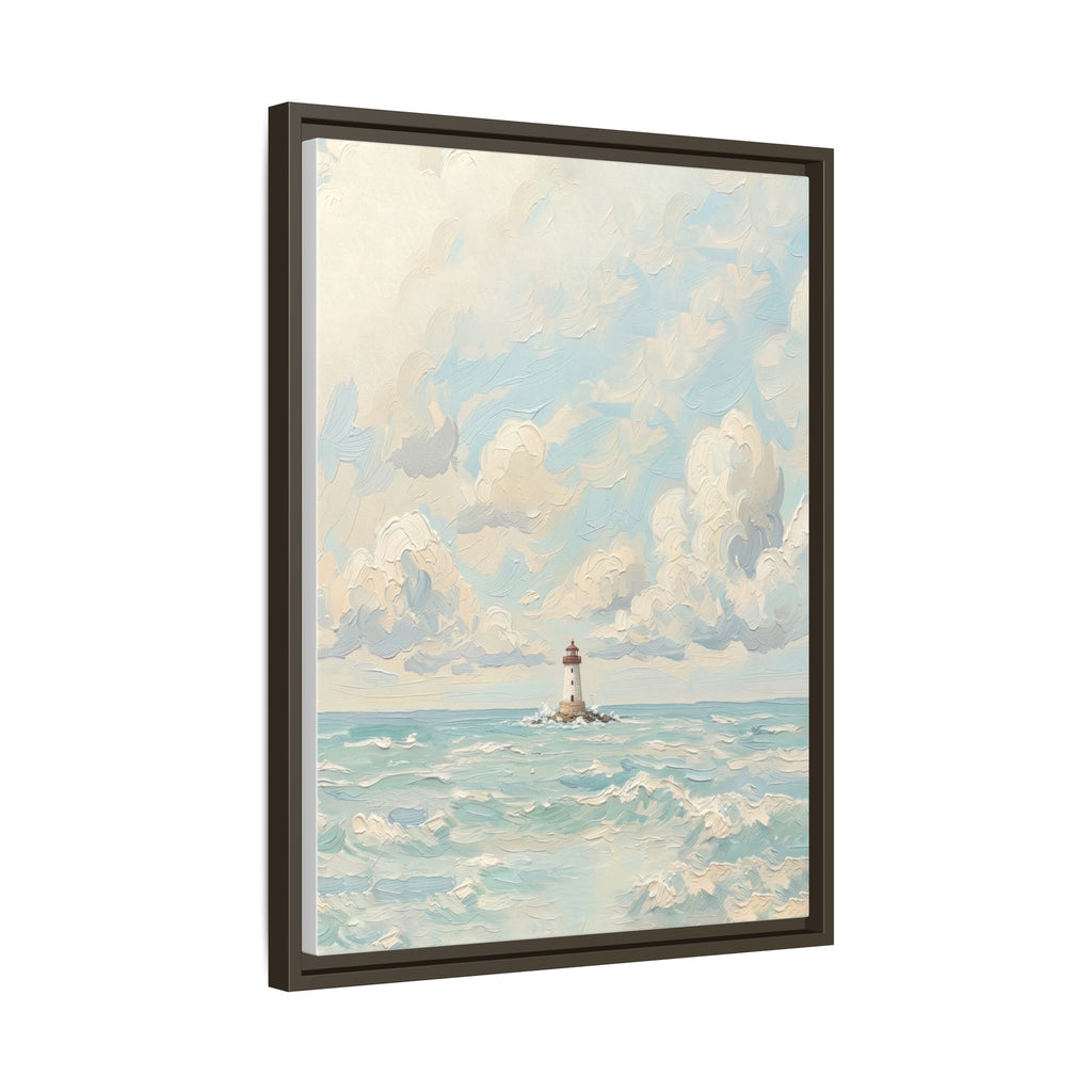 The Lighthouse - Print on Canvas with Wooden Frame